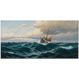 Max Jensen Ship On High Seas Art Print