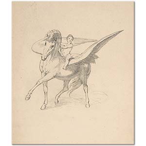 Max Klinger Pegasus And The Young Bellephron Art Print