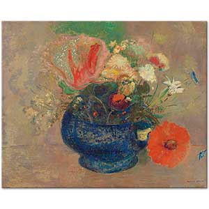 Odilon Redon Flowers in a Blue Cup Art Print