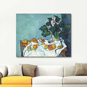 Paul Cezanne Still life with Flowers and Fruits Art Print