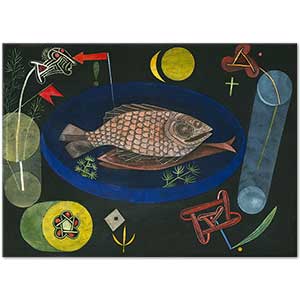 Paul Klee Balığın Etrafında Kanvas Tablo
