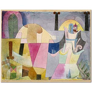 Paul Klee Black Columns In A Landscape Art Print
