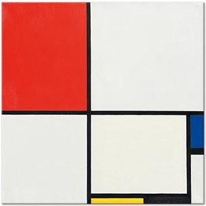 Piet Mondrian Composition No III with Red Blue Yellow and Black Art ...