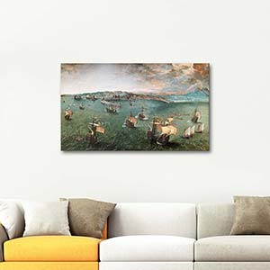 Naval Battle in the Gulf of Naples by Pieter Bruegel as Art Print ...