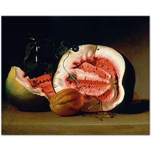 Raphaelle Peale Melons and Morning Glories Art Print