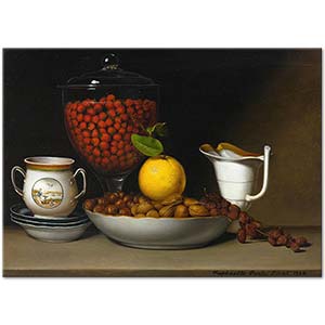 Raphaelle Peale Still Life Strawberries, Nuts Art Print