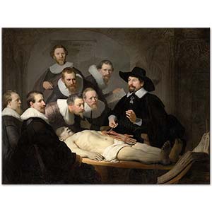 Rembrandt Dr Tulp'un Anatomi Dersi Kanvas Tablo