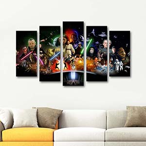 Star Wars 5 Pieces Canvas Set Art Print