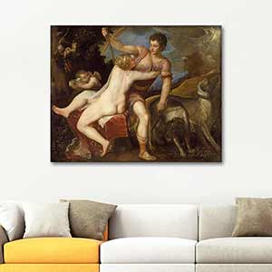 Titian Venus and Adonis Art Print