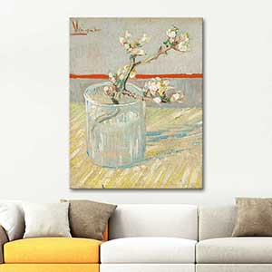 Vincent van Gogh Badem Çiçeği Dalı Kanvas Tablo