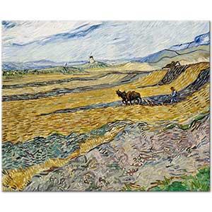 Vincent van Gogh Enclosed Field With Ploughman Art Print