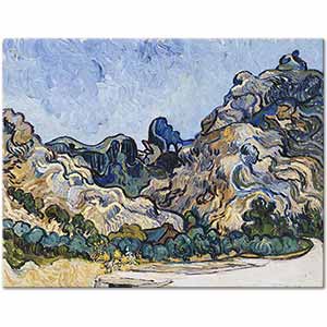 Vincent van Gogh Mountains at Saint Remy Art Print