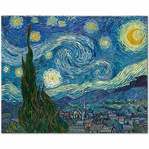 Vincent van Gogh Yıldızlı Gece Kanvas Tablo