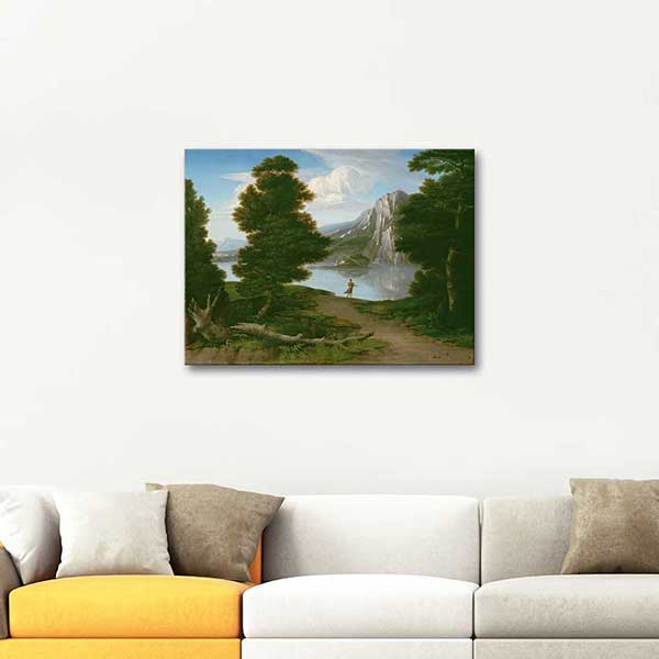 Landscape with Lake by Washington Allston as Art Print | CANVASTAR