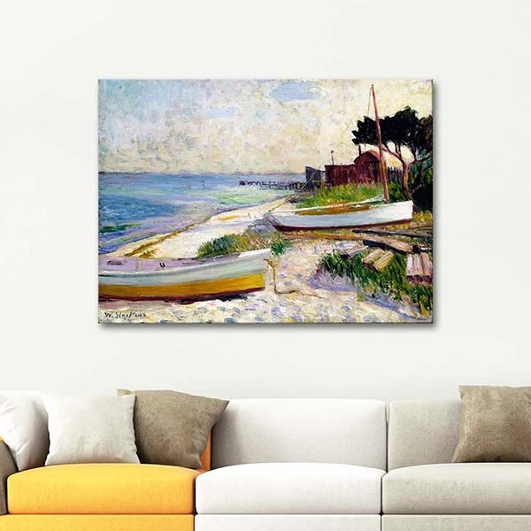 Beach Scene by William Glackens as an Art Print | CANVASTAR