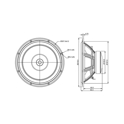 SB Acoustics SB20FRPC30-8 inç full range 
