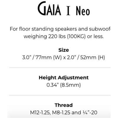 Iso Acoustics GAIA 1 NEO kutu içerisinde 4 adettir