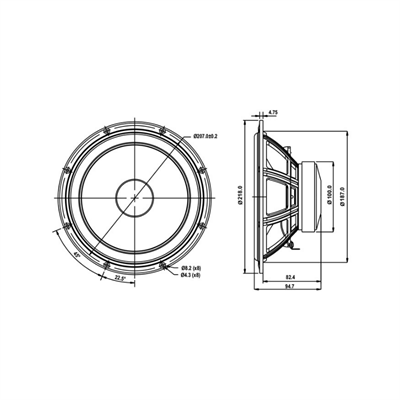SB Acoustics SB20PFCR30-8 Kağıt Woofer