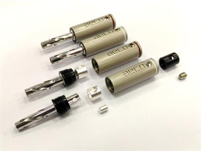 AECO ABP 1111R Rhodium Banana Plug 4 Adet Fiyatıdır