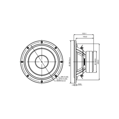 SB Acoustics SB29NRX75-8 Woofer