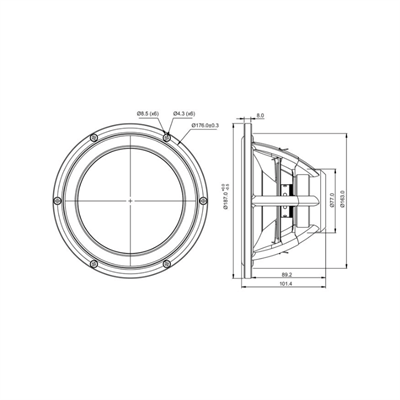 SB Acoustics SATORI MW19TX-8 Textreme Midwoofer