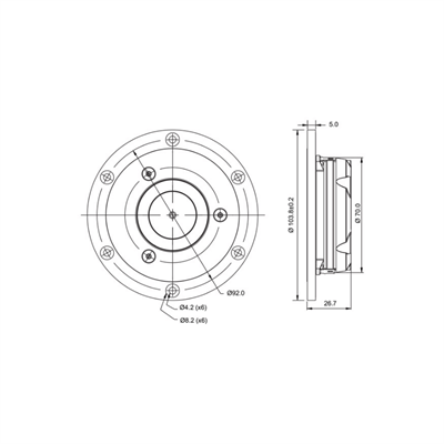 SB Acoustics SATORI TW29RN-B-8 Tweeter