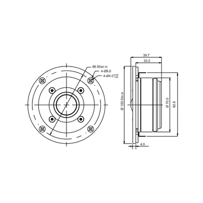 SB Acoustics SB26STAC-C000-4 Dome Tweeter