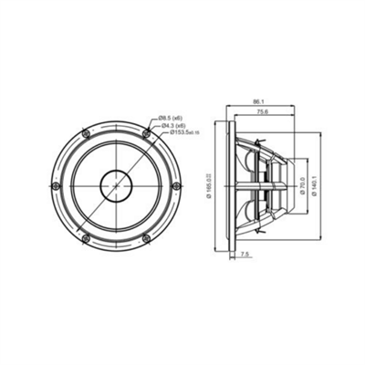 SB Acoustics SATORI MW16P-8 Midwoofer