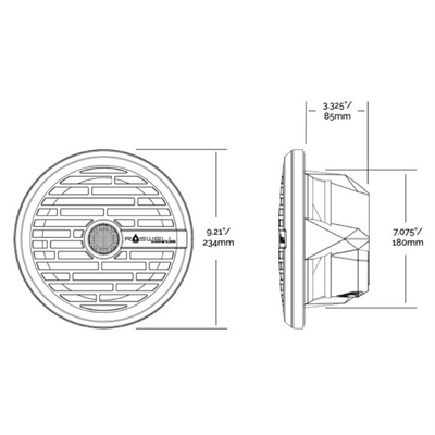 Roswell R1 8 inç Marin Hoparlör Siyah Çift Fiyatıdır 