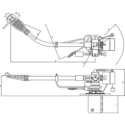 SME Series M2-9R 9 İnç Pikap Kolu