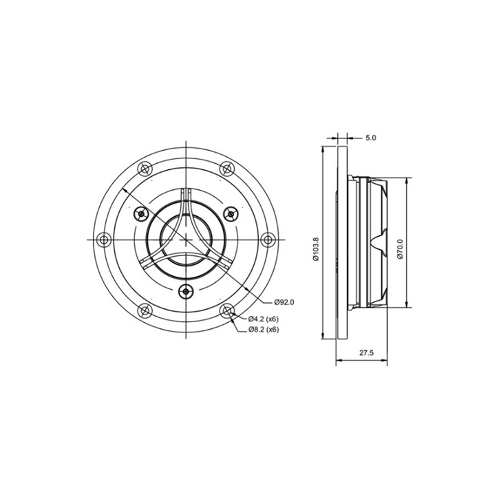 SB Acoustics TW29BN-B-8 Satori Beryllium Tweeter