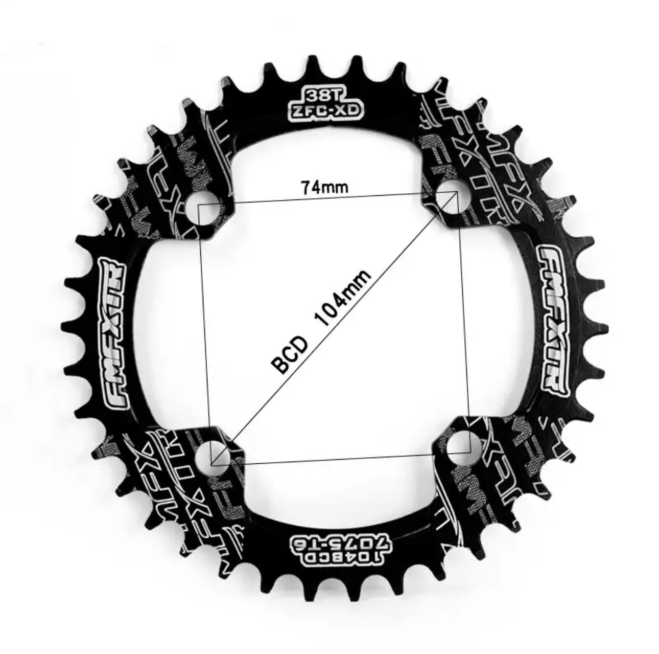 34T BİSİKLET ÖN AYNAKOL DİŞLİSİ TEK YAPRAK 104BCD 7075-T6