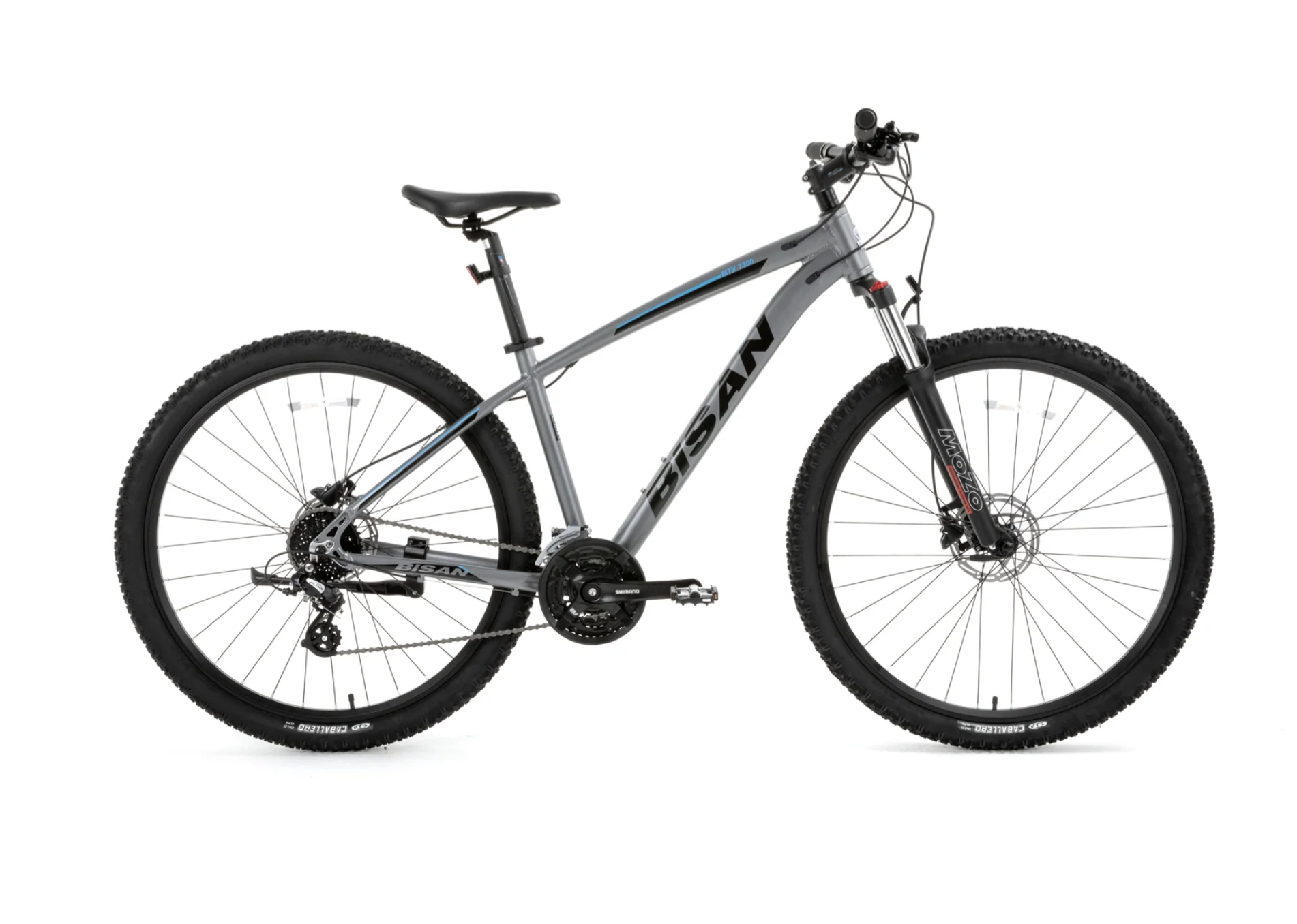 BİSAN MTX 7300 27.5 JANT 24 VİTES HİDROLİK FREN DAĞ BİSİKLETİ METALİK GRİ MAVİ