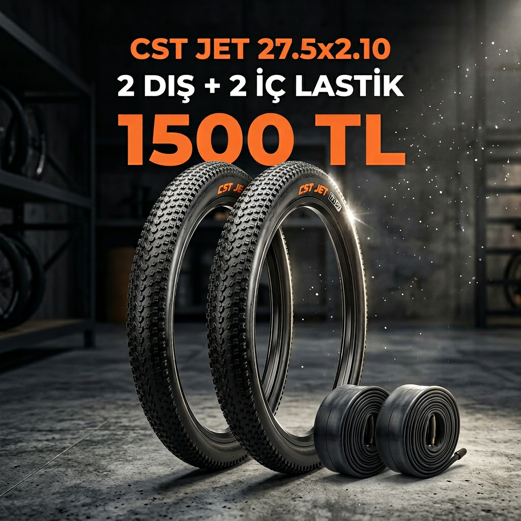 CST Jet 27.5x2.10 Dış Lastik + İç Lastik Seti (2+2) – 1500 TL Kampanya | 27.5 Jant MTB