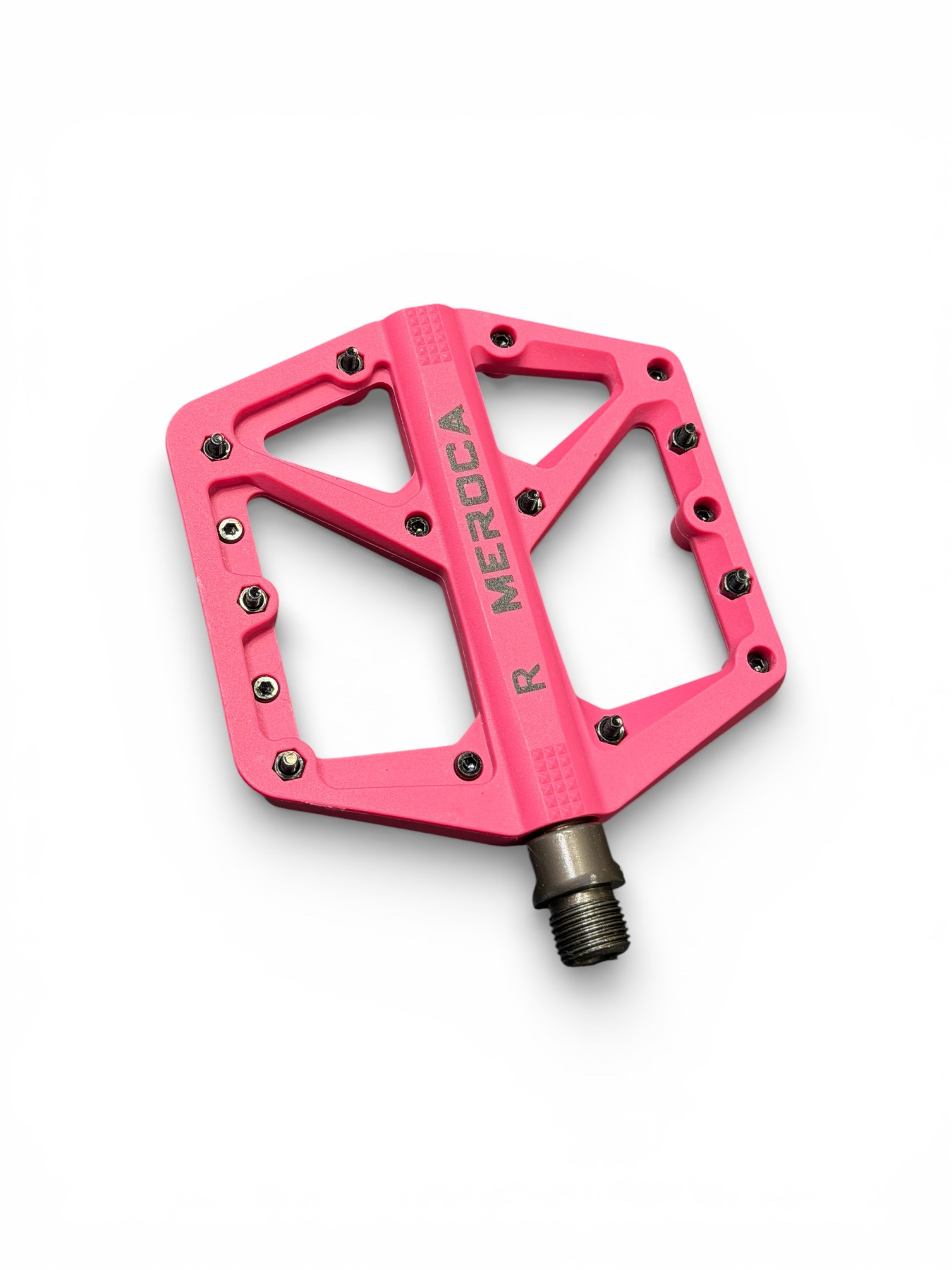 Meroca Double Rulmanlı Çivili Koyu Pembe Bisiklet Pedalı | Hafif Platform MTB Pedal – Dağ Bisiklet