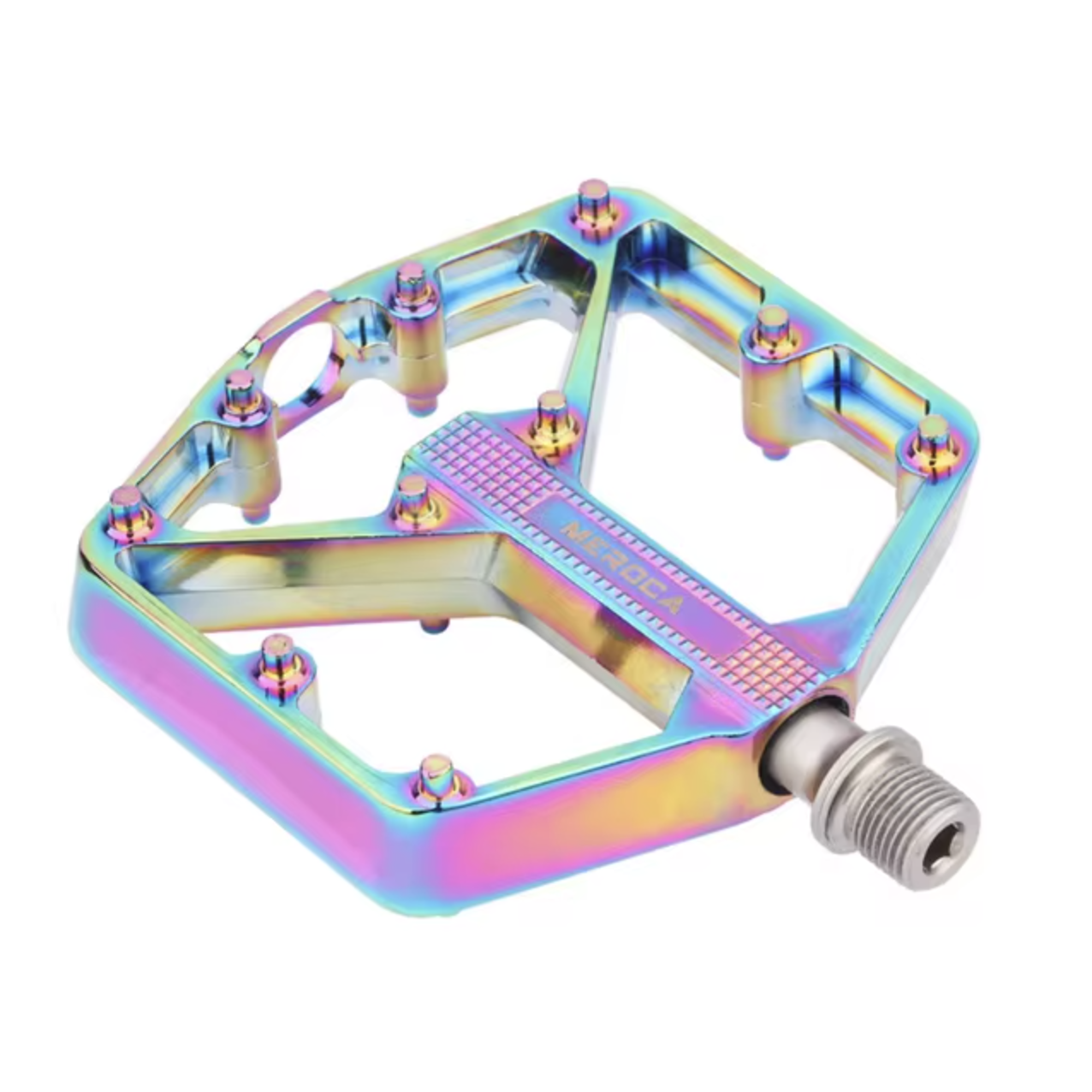 Meroca Oil Slick Rainbow Rulmanlı Bisiklet Pedalı | Platform MTB Pedal