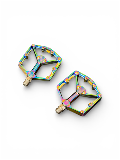 BENGGUO Rulmanlı Çivili Rainbow Bisiklet Pedalı | Alüminyum CNC MTB Platform Pedal – Dağ Bisiklet