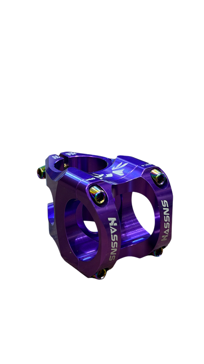 Hassns Mor Kısa Bisiklet Gidon Boğazı | 31.8mm Oversize MTB Stem – Dağ Bisiklet