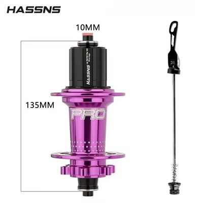 Hassns Pro 7 Mor Sesli Arka Göbek 28 Delik | Rockrider & B'Twin Uyumlu Bisiklet Göbeği