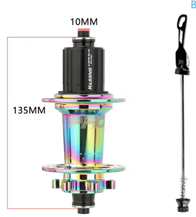 Hassns Pro 7 Rainbow Sesli Arka Göbek 28 Delik | Rockrider & B'Twin Uyumlu MTB Hub