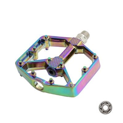 Impact Rainbow Rulmanlı Pedal | Oil Slick MTB Pedal | Çivili Hafif Pedal