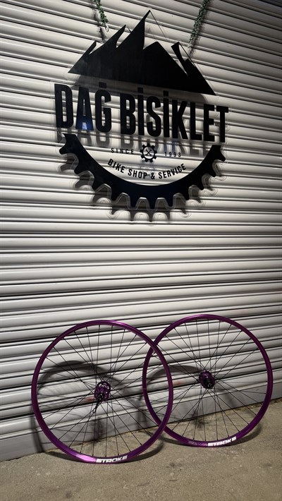 Stroke Mor Jant Çemberi 29 Jant + Hassns Pro 7 Mor Göbek Seti – 32 Delik Ön Arka Jant Seti