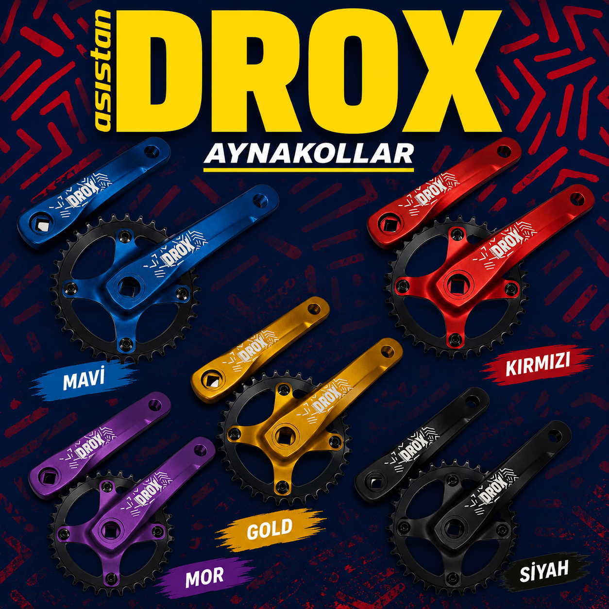 Asistan Drox SR-11 Aynakol | Mavi, Kırmızı, Mor, Gold, Siyah ve Rainbow | Alüminyum Tekli Aynakol