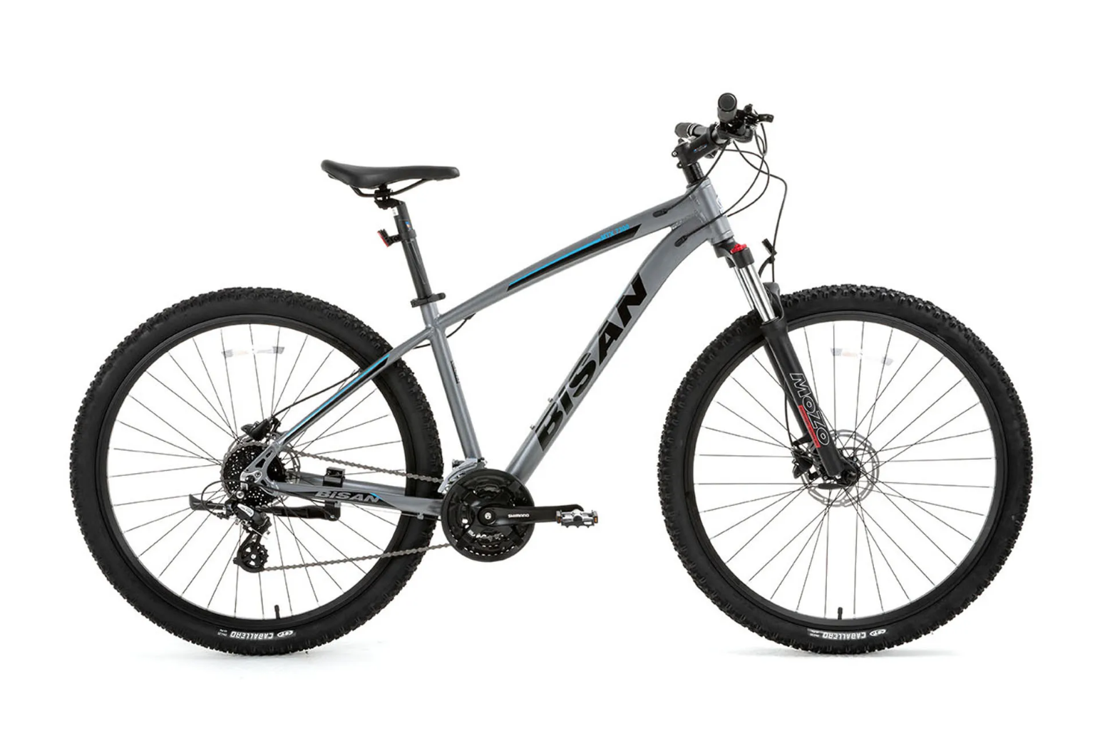 BİSAN MTX 7300 26 JANT 24 VİTES HİDROLİK FREN DAĞ BİSİKLETİ METALİK GRİ MAVİ 