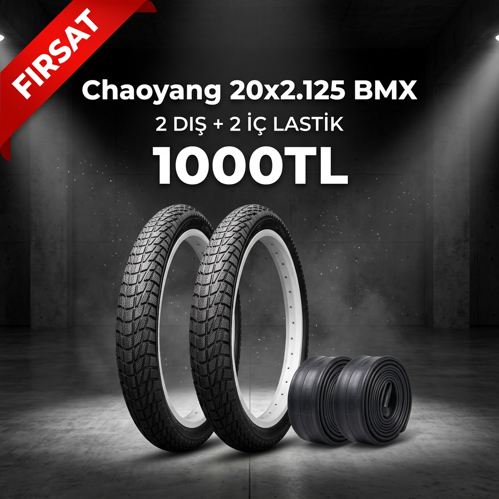 Chaoyang 20x2.125 BMX Dış Lastik + İç Lastik Seti (2+2) – 1000 TL | 20 Jant BMX Lastik
