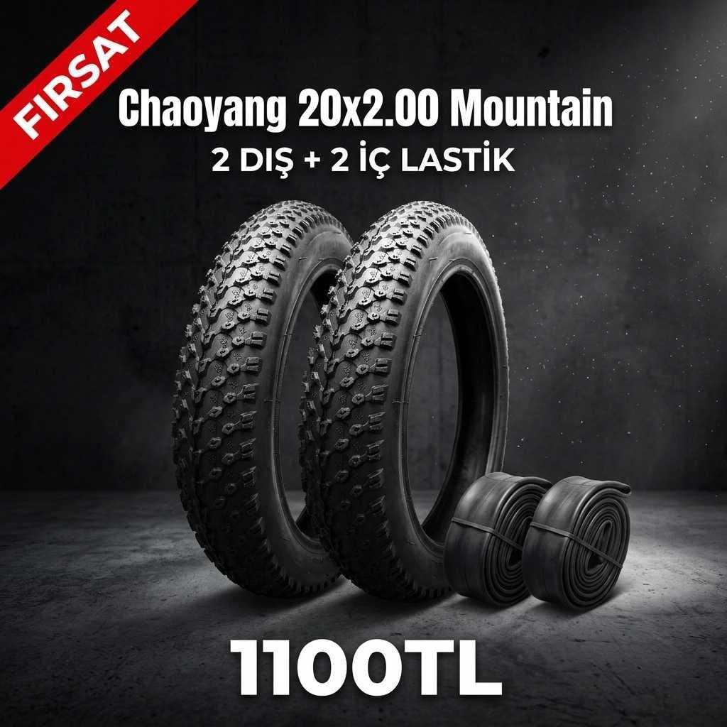 Chaoyang 20x2.00 Mountain Dış Lastik + İç Lastik Seti (2+2) – 1100 TL | 20 Jant MTB Lastik
