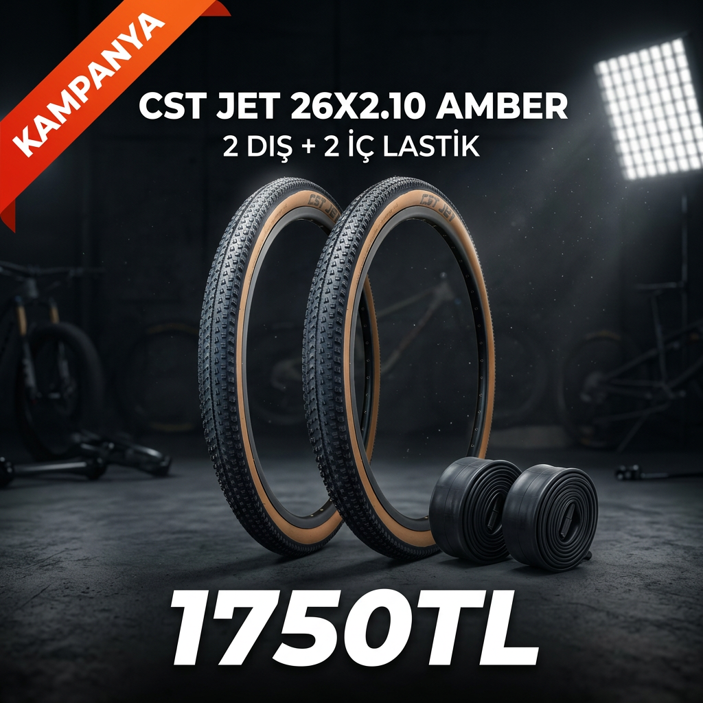 CST JET 26x2.10 Amber Yanak Dış Lastik + İç Lastik Seti (2+2) – 1750 TL | MTB Lastik