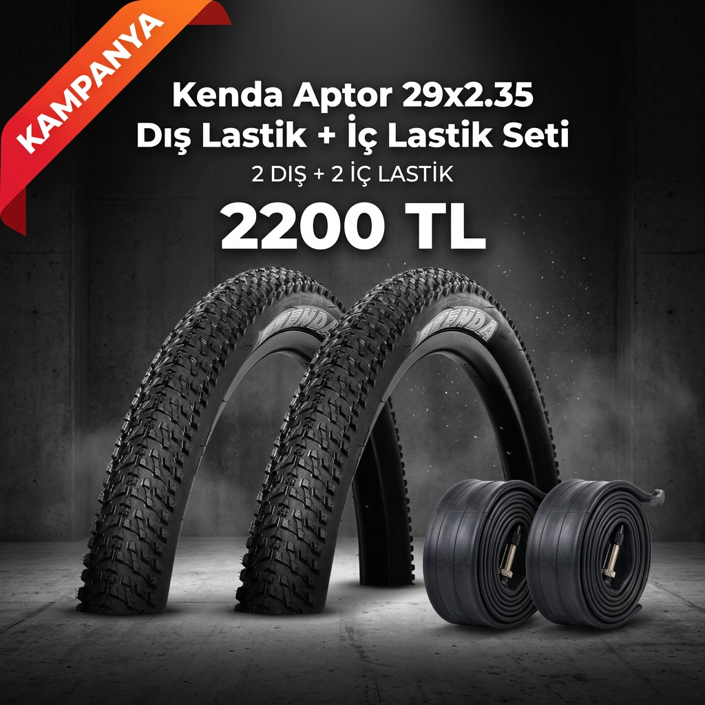 Kenda Aptor 29x2.35 Dış Lastik + İç Lastik Seti (2+2) – 2200 TL Kampanya | 29 Jant MTB