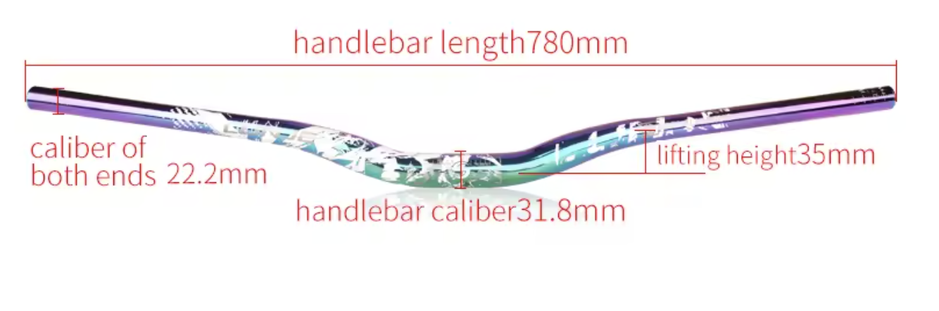 Lunje Rainbow 78 cm Bisiklet Gidon | 31.8mm MTB Renkli Gidon