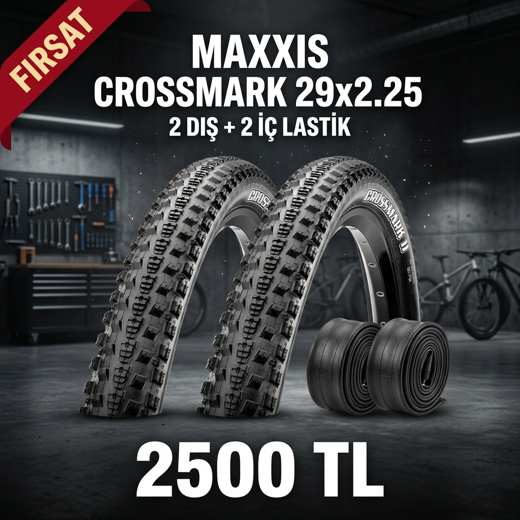 Maxxis Crossmark 29x2.25 Dış Lastik + OEM İç Lastik Seti (2+2) – 2500 TL | 29 Jant MTB Lastik Kampanya